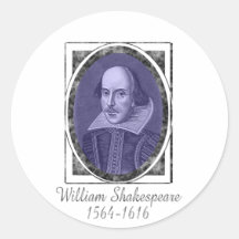 William Shakespeare Round Sticker