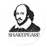 William Shakespeare Round Sticker