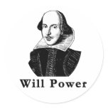 William Shakespeare WILL POWER Tshirts stickers