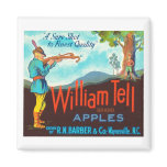 William Tell Apples Vintage Crate Label Fridge Magnet