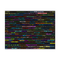 William Text Design I Postcard