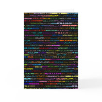 William Text Design I Vertical Greeting Card