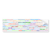 William Text Design II Bumper Sticker