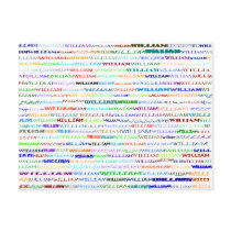 William Text Design II Postcard