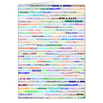 William Text Design II Vertical Greeting Card