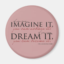 William Ward Imagine Quote Refrigerator Magnets