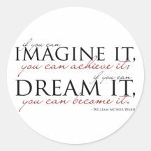 William Ward Imagine Quote Sticker