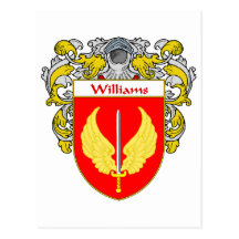 Williams Coat of Arms (Mantled) Post Cards