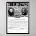 Williams Shaving Soap Ad 1901 posters