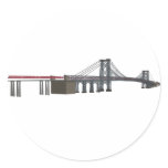 Williamsburg Bridge: 3D Model: Round Sticker