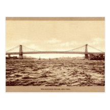 Williamsburg Bridge, New York City 1907 vintage Postcard
