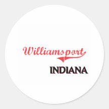 Williamsport Indiana City Classic Round Sticker