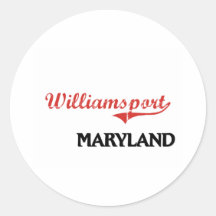 Williamsport Maryland City Classic Round Stickers
