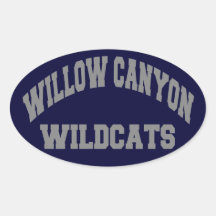 Willow Canyon Wildcats Oval Sticker
