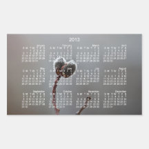 Willow Catkins After Spring Rain; 2013 Calendar Rectangle Sticker