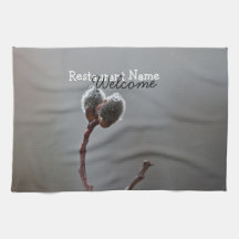 Willow Catkins After Spring Rain; Promotional Kitchen Towels