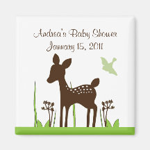 Willow Deer Baby Shower Magnet Keepsake