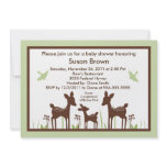 Willow Deer Green Baby Shower Invitation