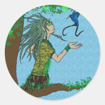 Willow Round Stickers