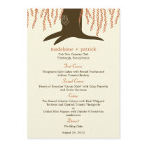 Willow Tree Fall Wedding Menu Card