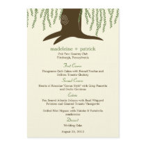 Willow Tree Wedding Menu Card