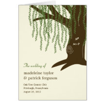 Willow Tree Wedding Program Card