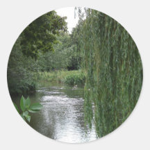 willow view round stickers