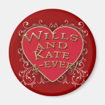Wills and Kate 4-Ever Royal Wedding Magnets