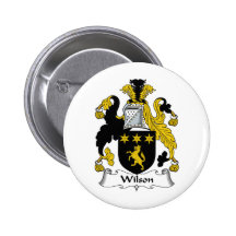 Wilson Family Crest Pinback Button