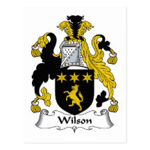 Wilson Family Crest Postcard