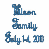 Wilson Family July 1-4, 2010 Embroidered Shirt