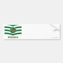 Wiltshire Flag with Name Bumper Sticker