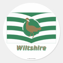 Wiltshire Flag with Name Sticker