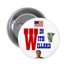 Win With Willard 2012 Pinback Buttons