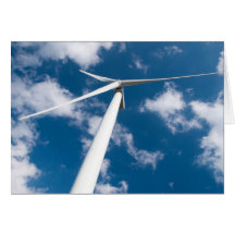 Wind mill power generator greeting cards
