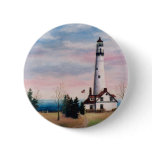 Wind Point Lighthouse Button