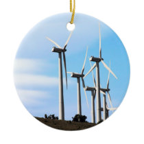 Wind Power 2  Mojave Tehachapi Wind Farm Christmas Ornaments