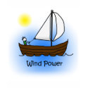 Wind Power Sailboat - Kids Dark t-shirts