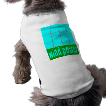 Wind Power With Turbines And Sky Dog Tee