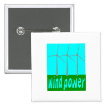 Wind Power With Turbines And Sky Pin