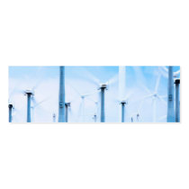 Wind turbine bookmark business card template