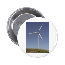 Wind Turbine Pinback Button