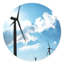 Wind turbine round stickers
