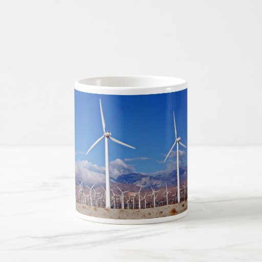 Wind turbines coffee mugs