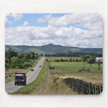Wind turbines installed on mountain mousepads