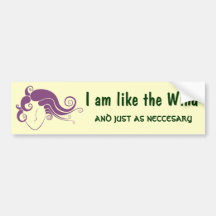 Wind Woman Design Bumper Sticker