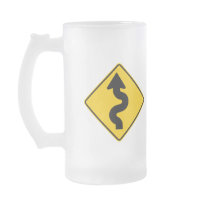 Winding Road Ahead Highway Sign Mug