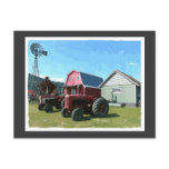 Windmill, Antique Tractors and Heritage Buildings Postcards