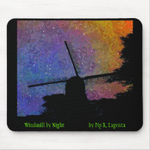 Windmill by Night Mouse Mat