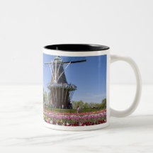 Windmill Island park with tulips in bloom at Mugs